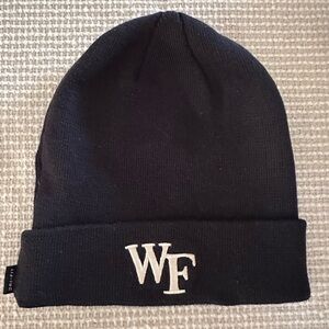 Wake Forest Black Knit Beanie with WF Logo